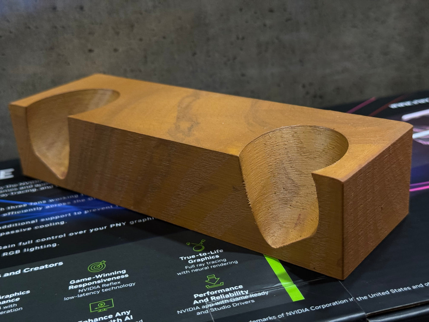 Minimalist Wooden Look PS5 DualSense Controller Stand