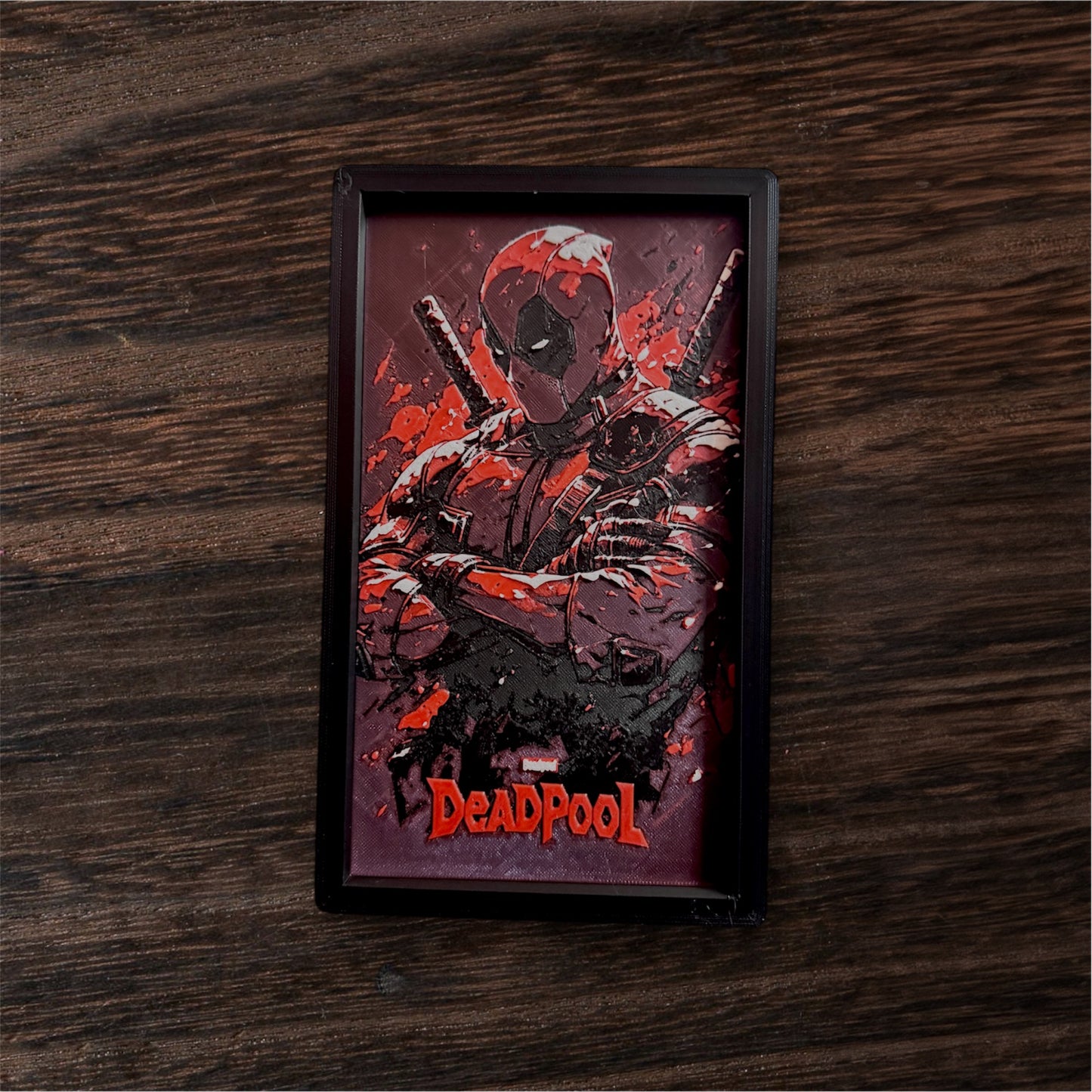 Deadpool Hueforge with Frame