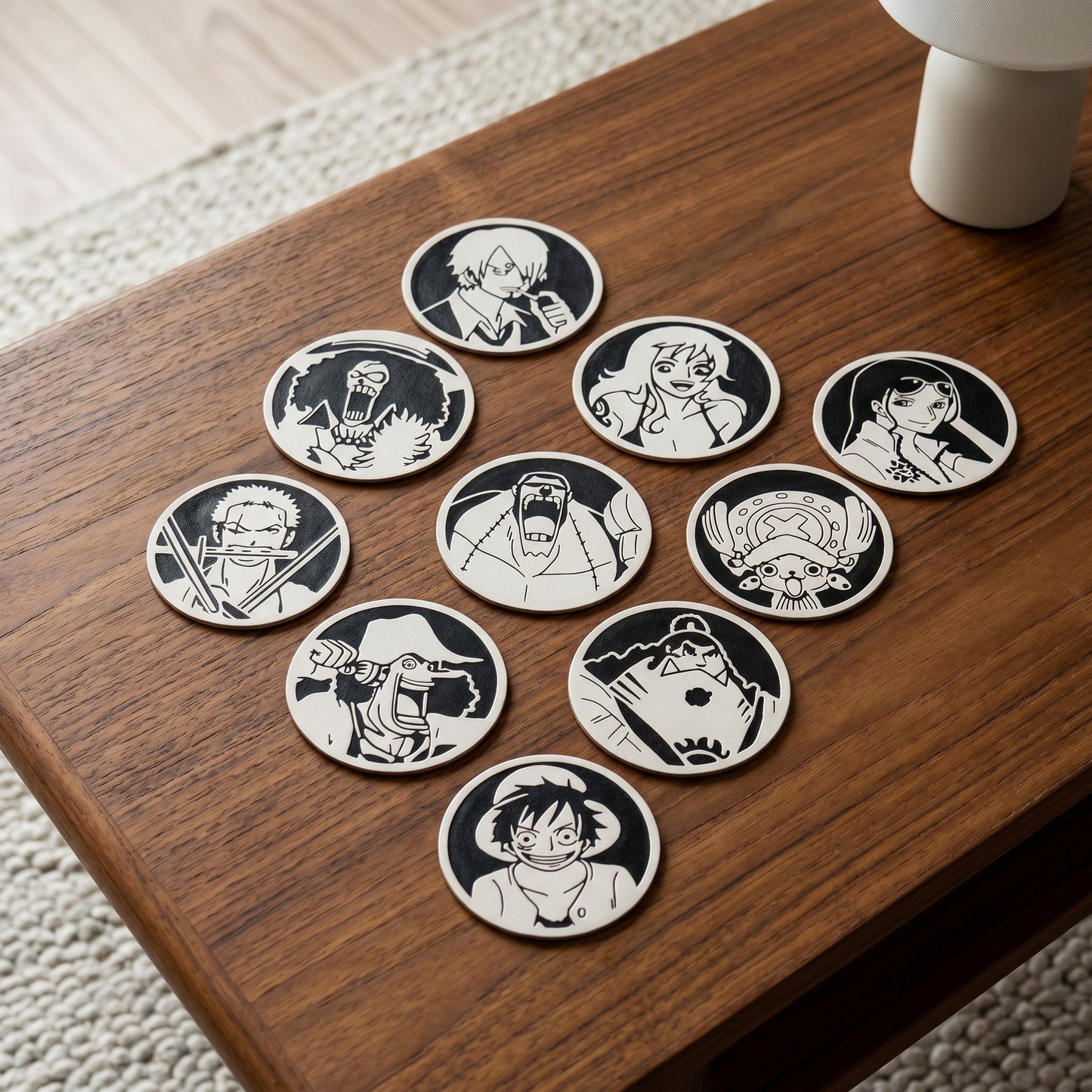 One Piece Straw Hat Crew Coaster Set (11-Piece)