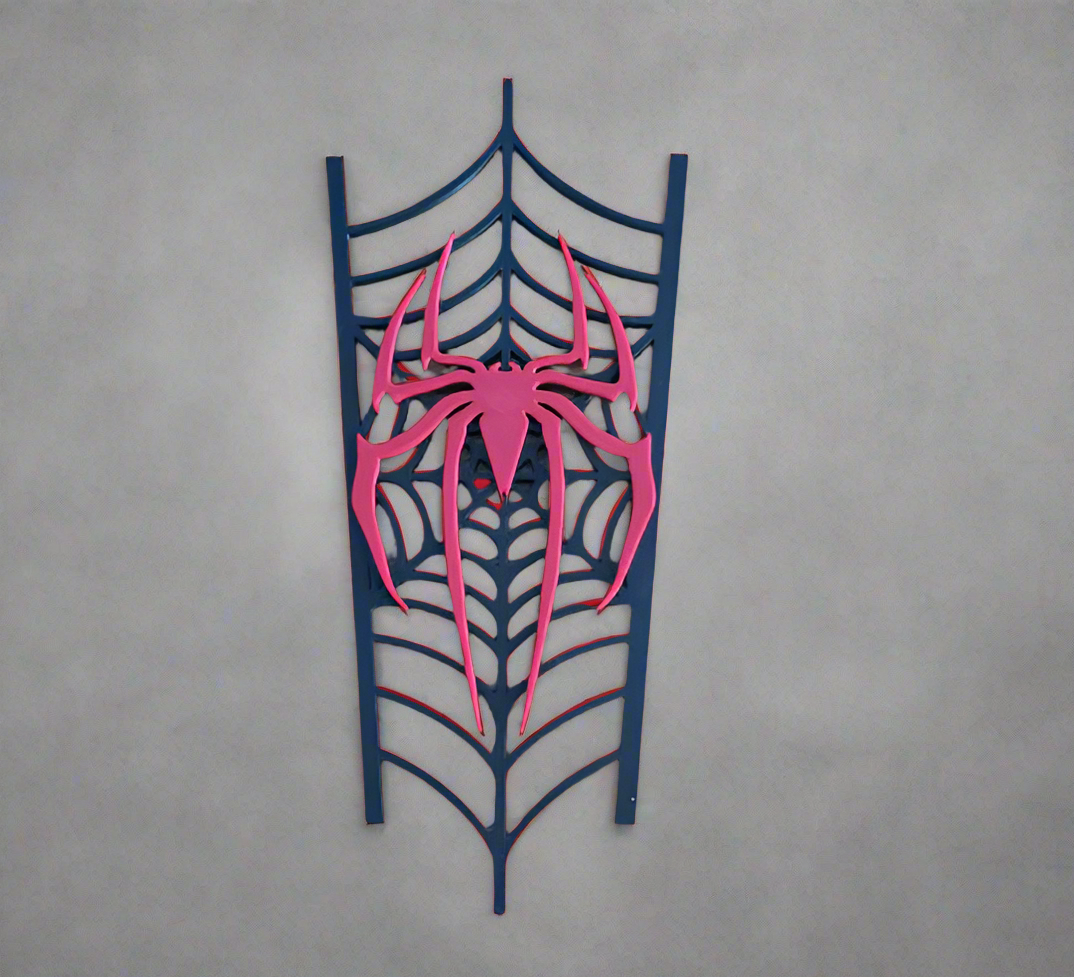 spider design on a black web 