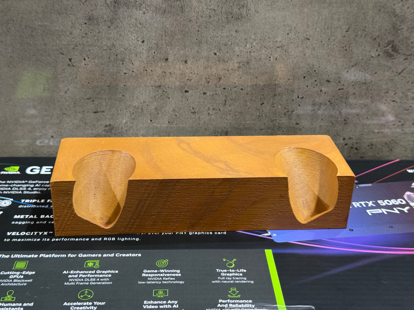 Minimalist Wooden Look PS5 DualSense Controller Stand