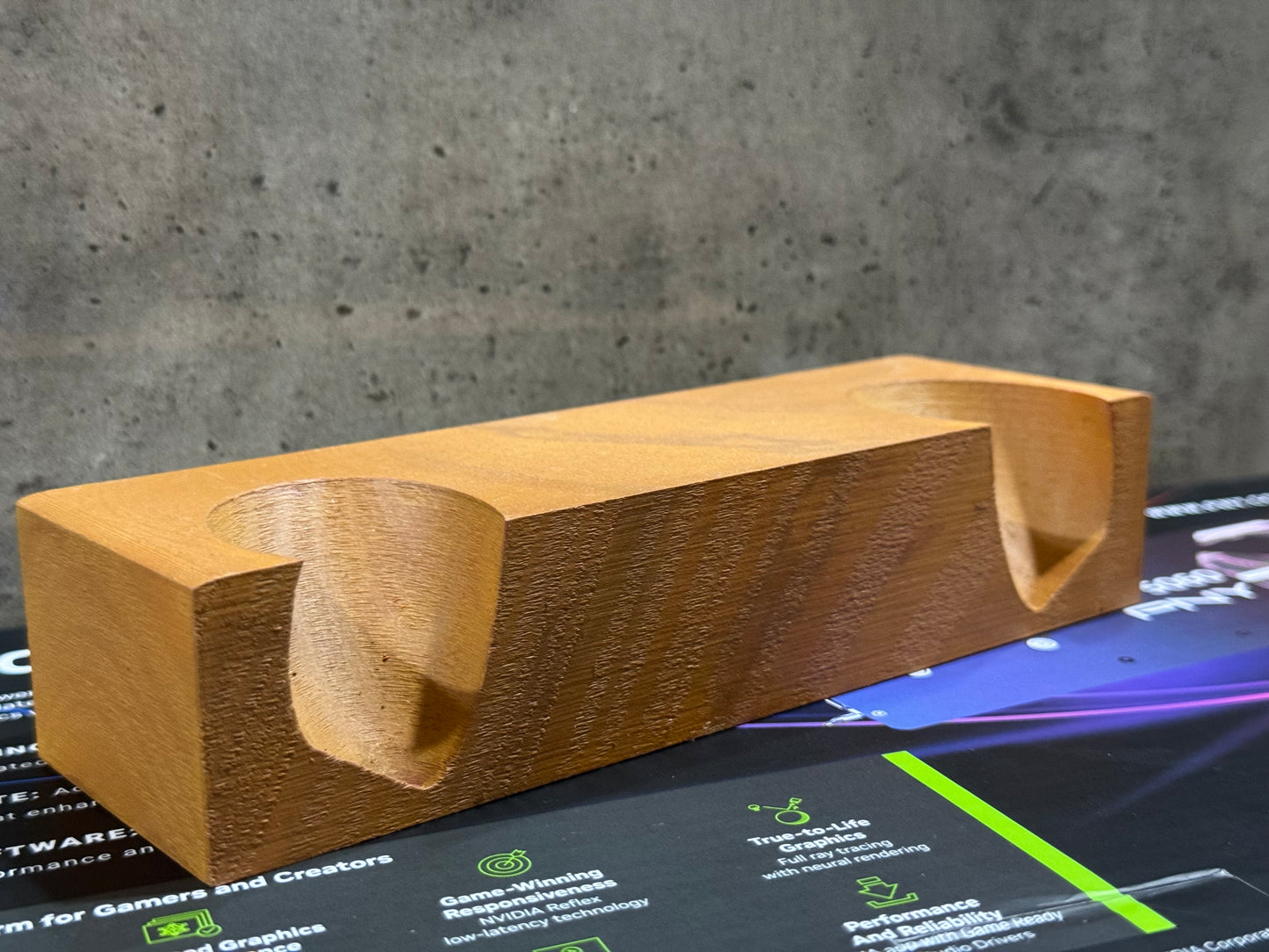 Minimalist Wooden Look PS5 DualSense Controller Stand