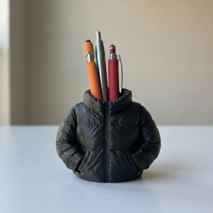 Puffer Jacket Pen Holder