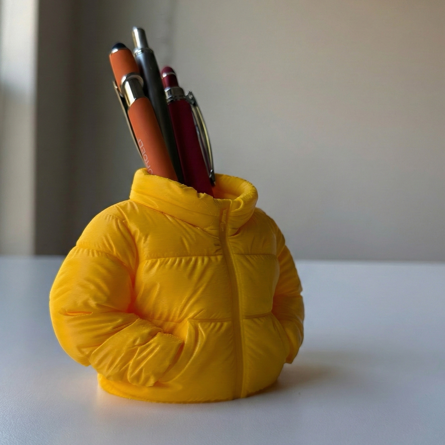 Puffer Jacket Pen Holder