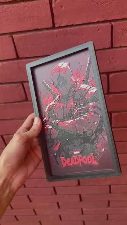Deadpool Hueforge with Frame